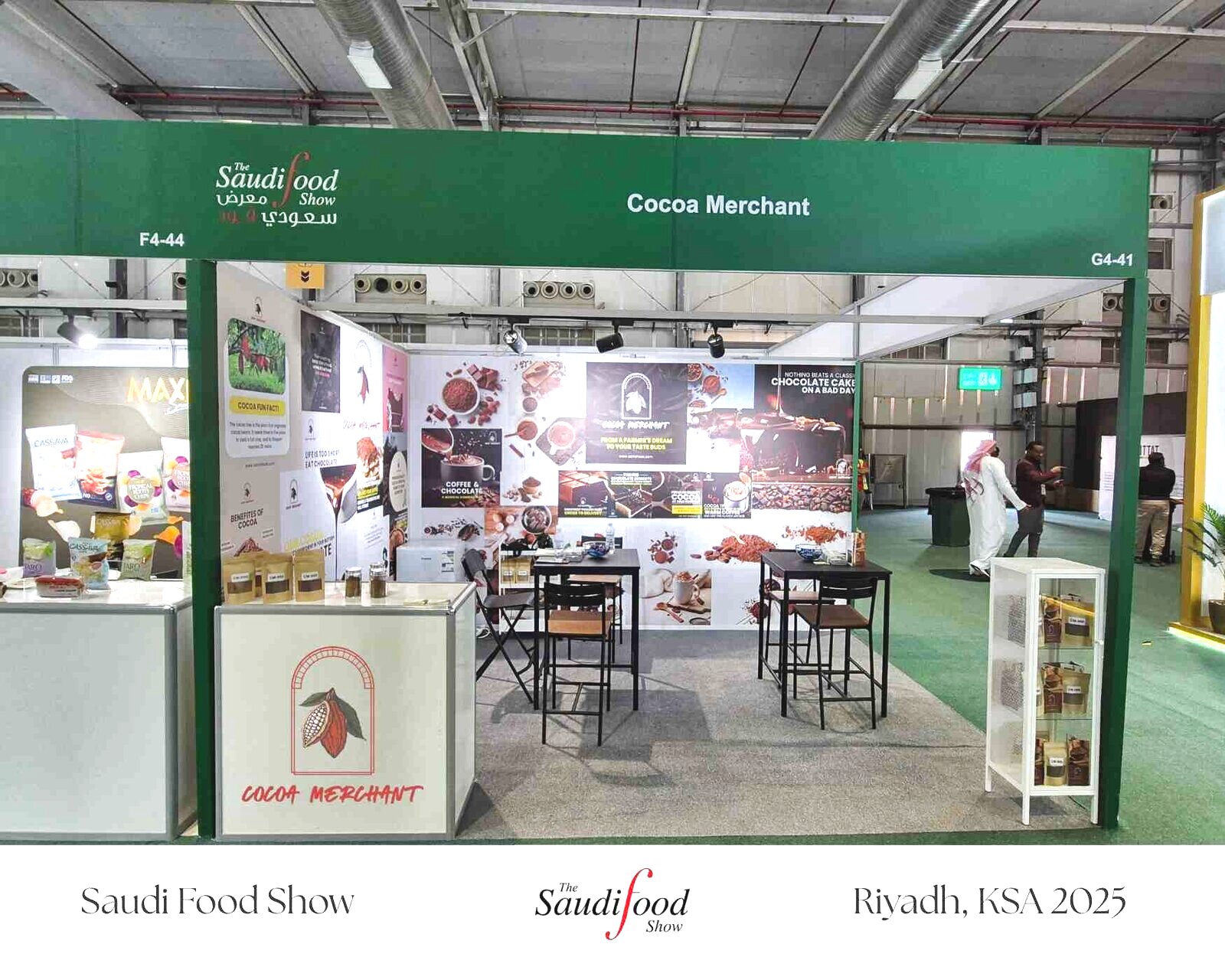 Cocoa Merchant exhibiting at the Saudi Food Show 2025 in Riyadh